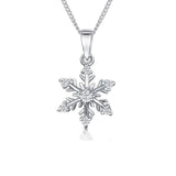 Jools by Jenny Brown cubic zirconia snowflake necklace - British brand