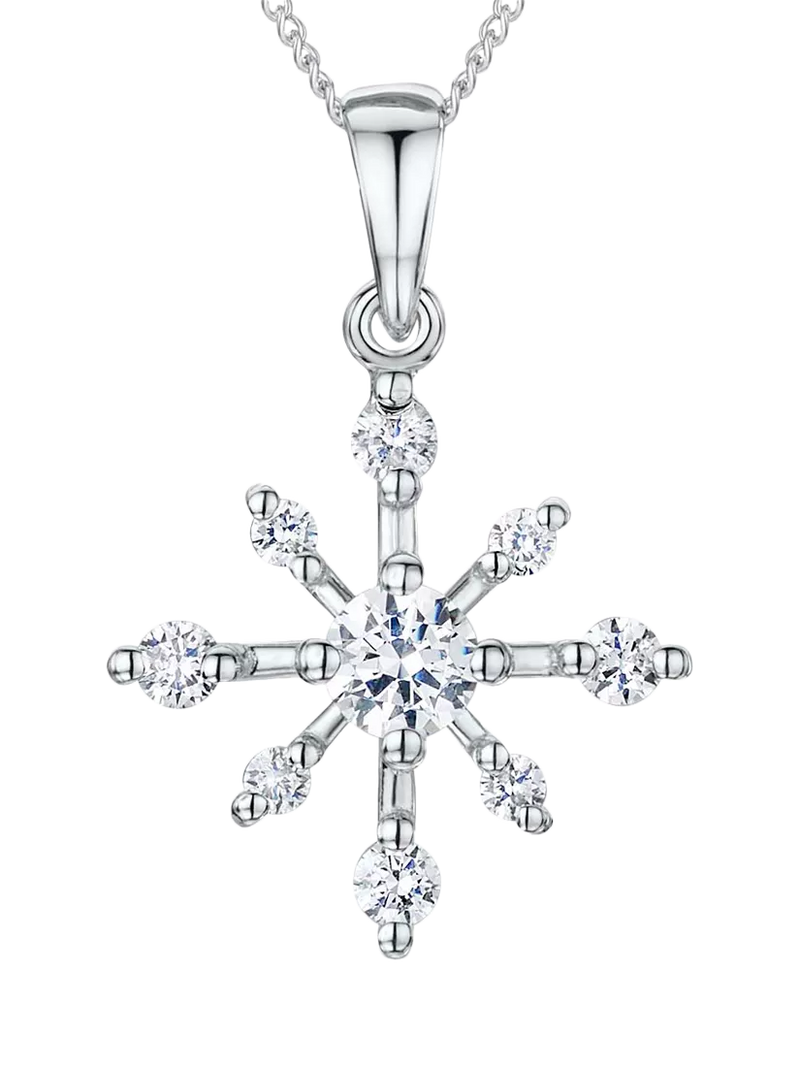 Jools by Jenny Brown cubic zirconia star pendant necklace (British brand)