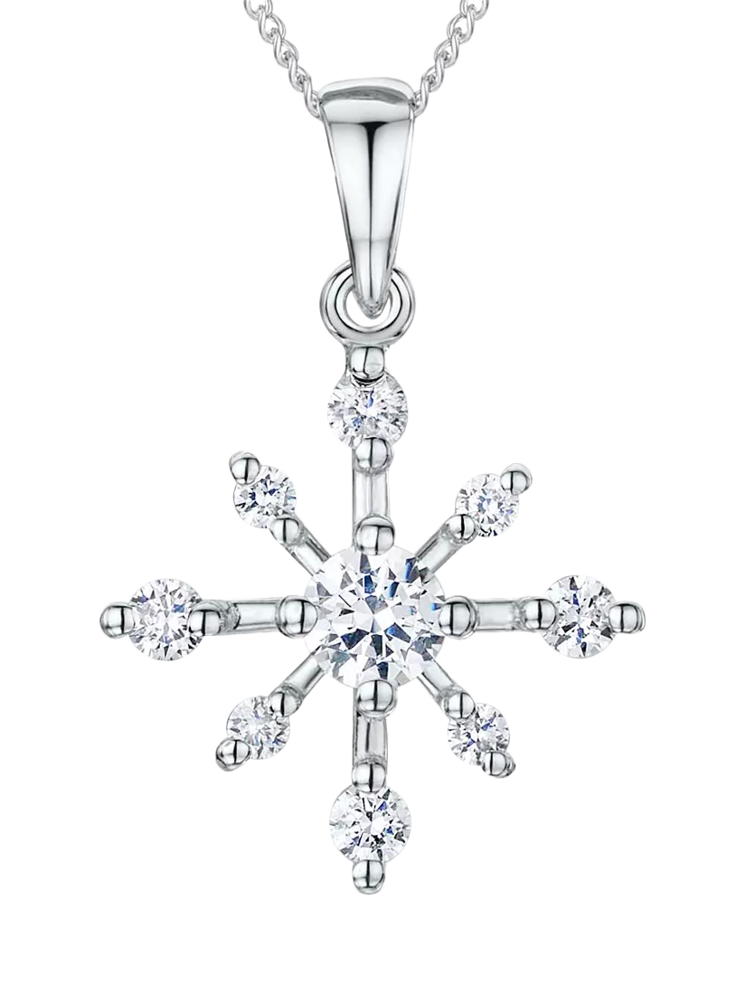 Jools by Jenny Brown cubic zirconia star pendant necklace (British brand)
