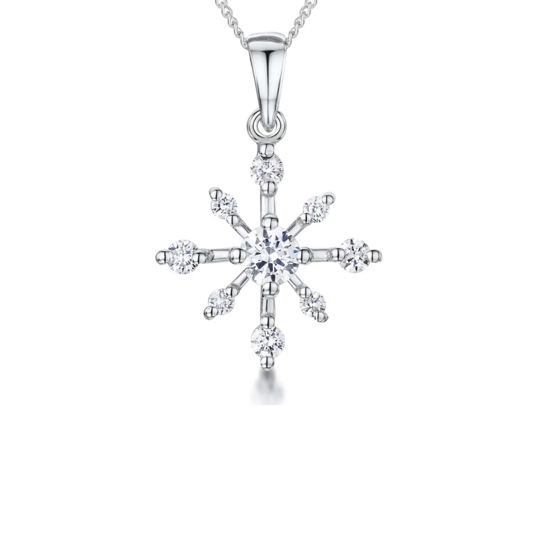 Jools by Jenny Brown cubic zirconia star pendant necklace (British brand)