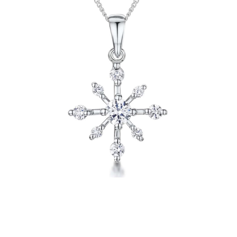 Jools by Jenny Brown cubic zirconia star pendant necklace (British brand)