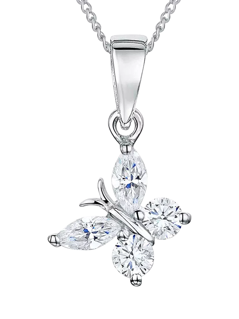 Jools by Jenny Brown cubic zirconia butterfly necklace, UK version
