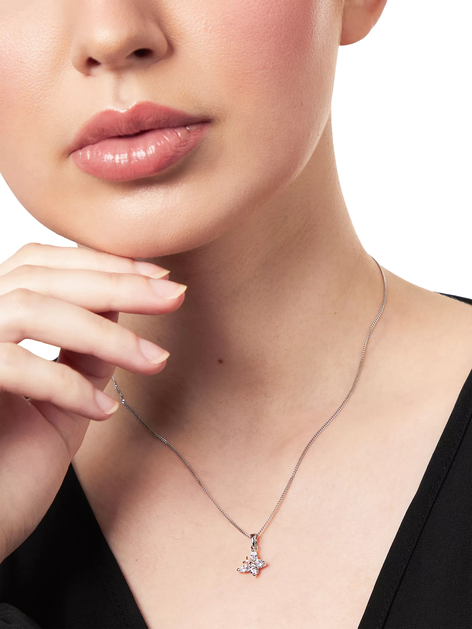 Jools by Jenny Brown cubic zirconia butterfly necklace, UK version