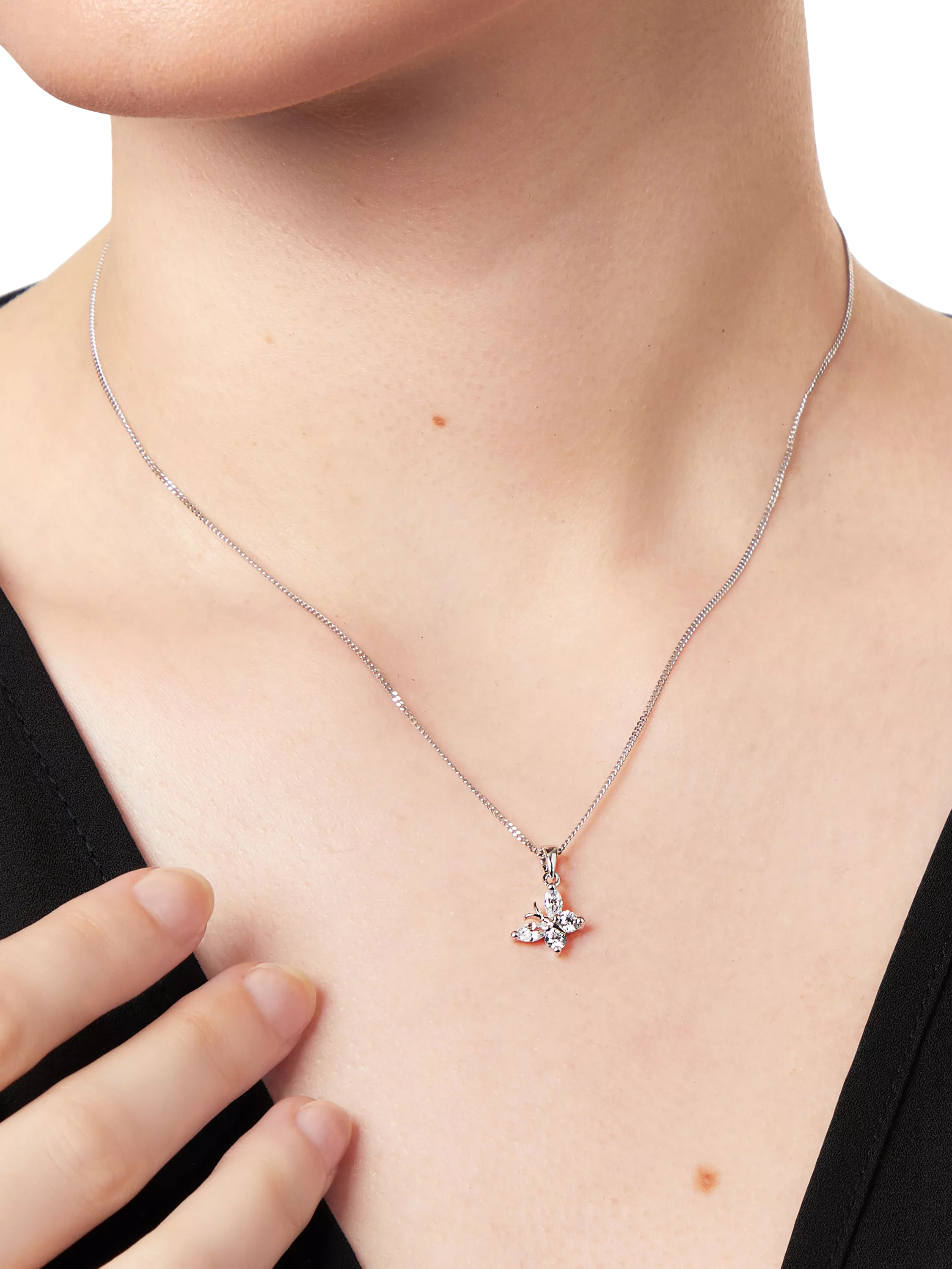 Jools by Jenny Brown cubic zirconia butterfly necklace, UK version