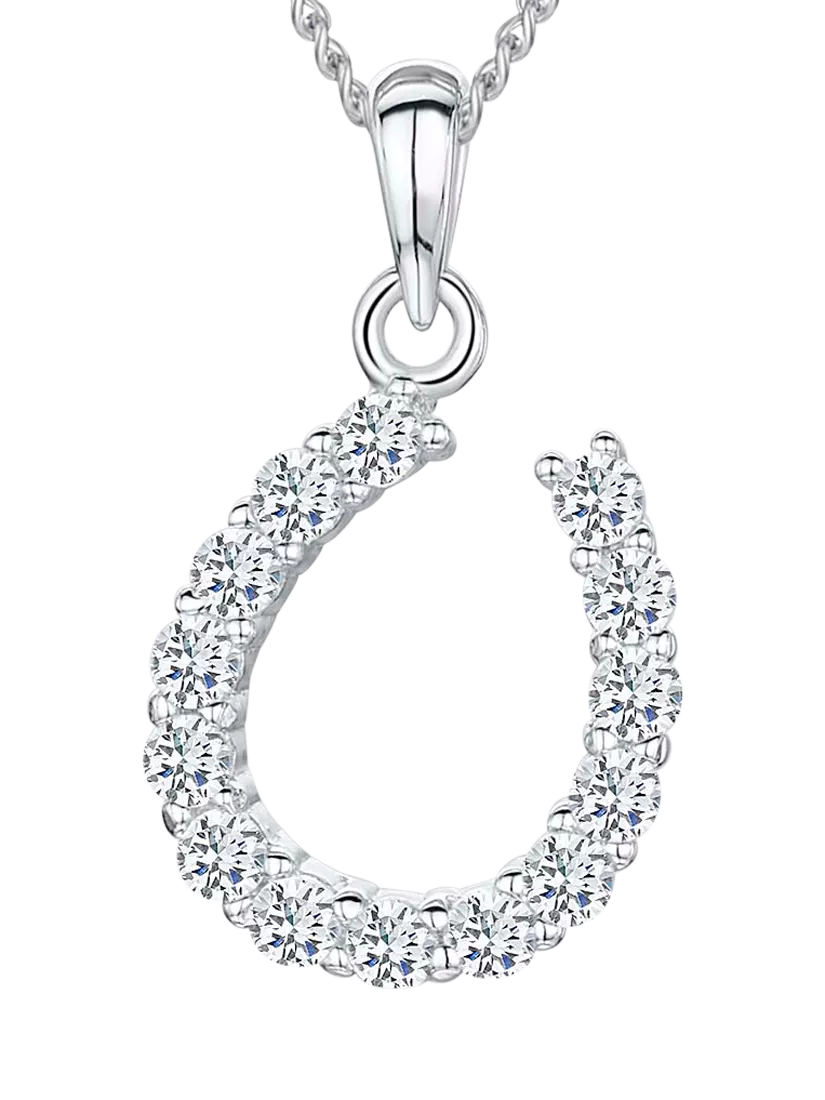 Jools by Jenny Brown cubic zirconia horseshoe necklace - British product