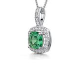 Jools cubic zirconia curved square necklace 16 inch, imported from the UK
