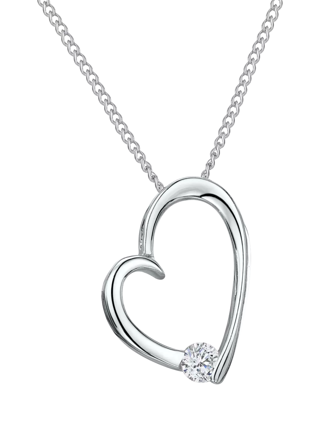 Jools by Jenny Brown cubic zirconia heart pendant - British product