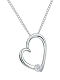 Jools by Jenny Brown cubic zirconia heart pendant - British product