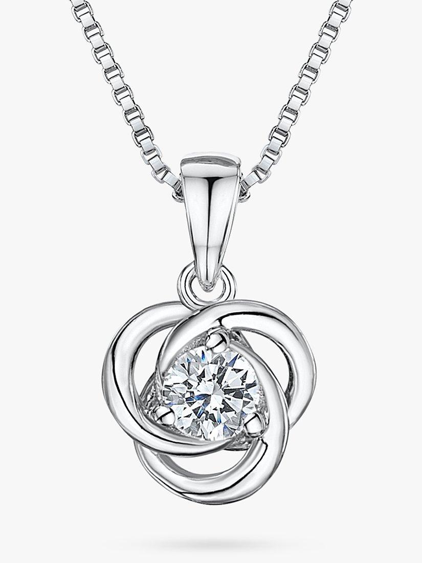 Jools by Jenny Brown cubic zirconia pendant necklace 16 inch (British brand)