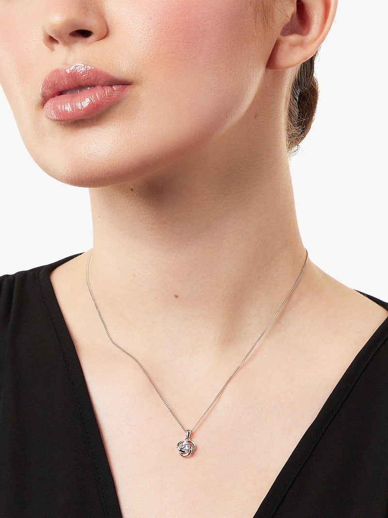 Jools by Jenny Brown cubic zirconia pendant necklace 16 inch (British brand)
