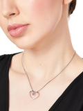 Jools by Jenny Brown cubic zirconia looped heart necklace 16 inch, imported from the UK