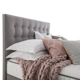 Silentnight full height buttoned headboard super king, imported from the UK
