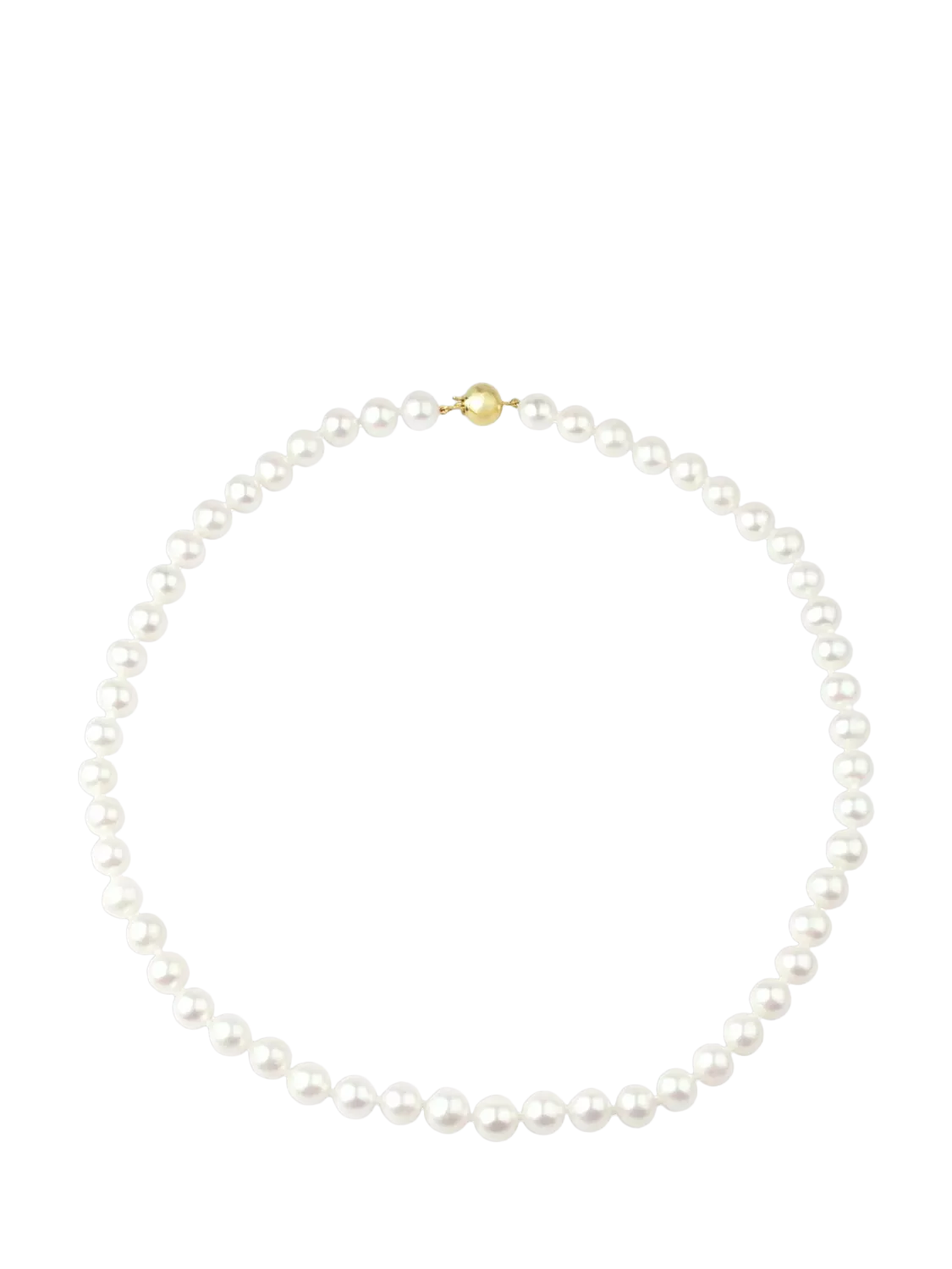 E.W Adams 9ct Gold Freshwater Pearl Necklace, White, 18 inch