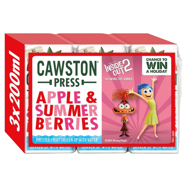 Cawston Press Apple & Summer Berries Juice   3 x 200ml GOODS M&S   