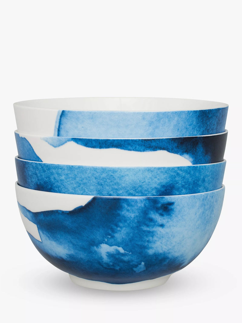 Rick Stein pasta bowls set of 4 blue white 16cm, UK version