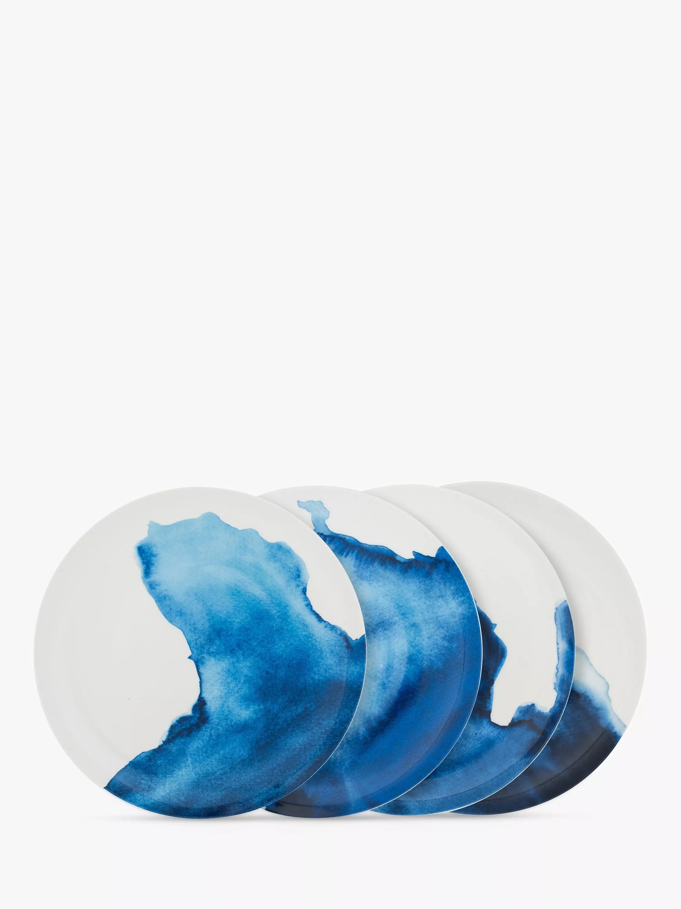 Rick Stein Coves of Cornwall dinner plates set of 4 Blue/White 28cm, imported from the UK