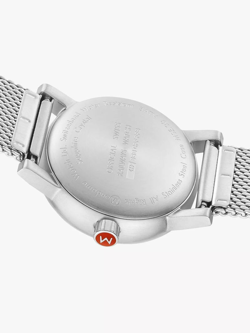 Mondaine women's watch 30mm date mesh bracelet (British brand)