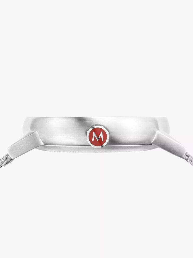 Mondaine Evo 2 watch with date and mesh band 40mm, UK version
