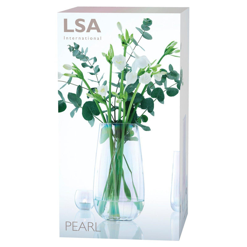 LSA International Pearl Optic Wide Vase H28cm, UK version