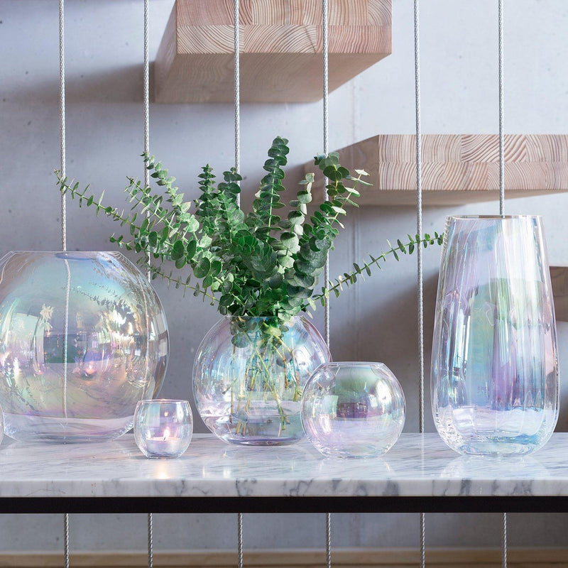 LSA International Pearl Optic Wide Vase H28cm, UK version