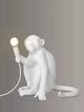 Seletti white sitting monkey table lamp with bulb - British product