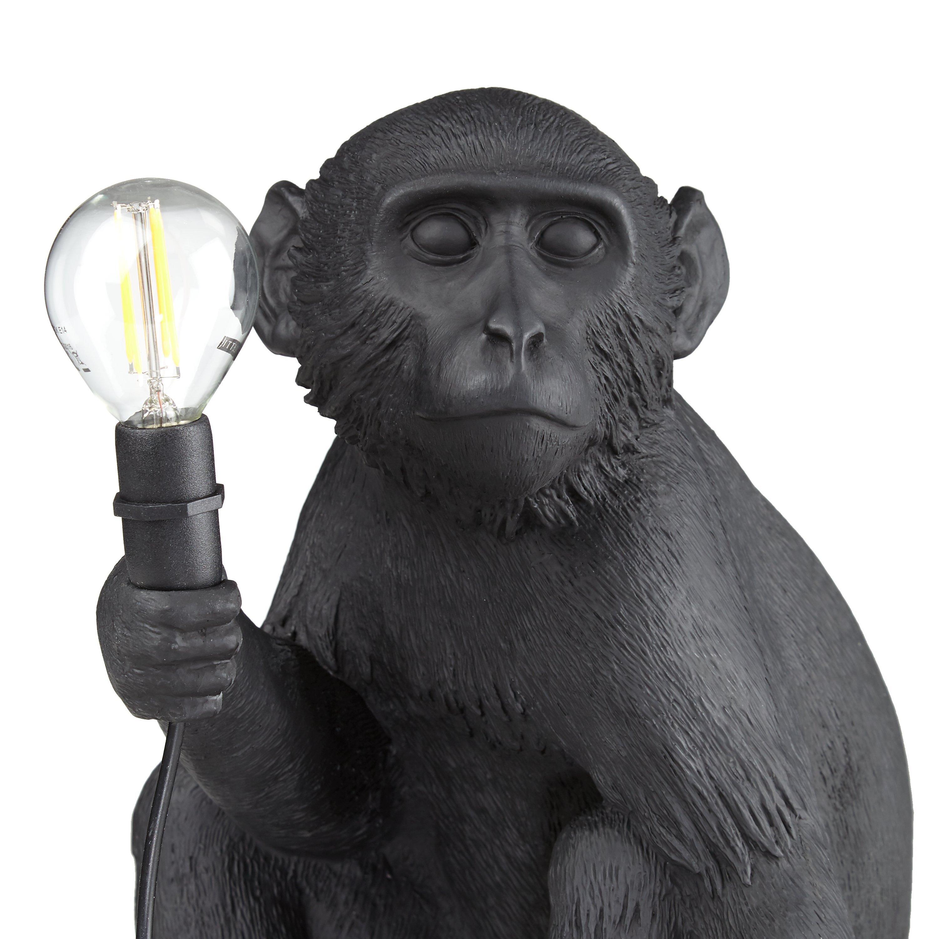 Seletti monkey table lamp black (British brand)