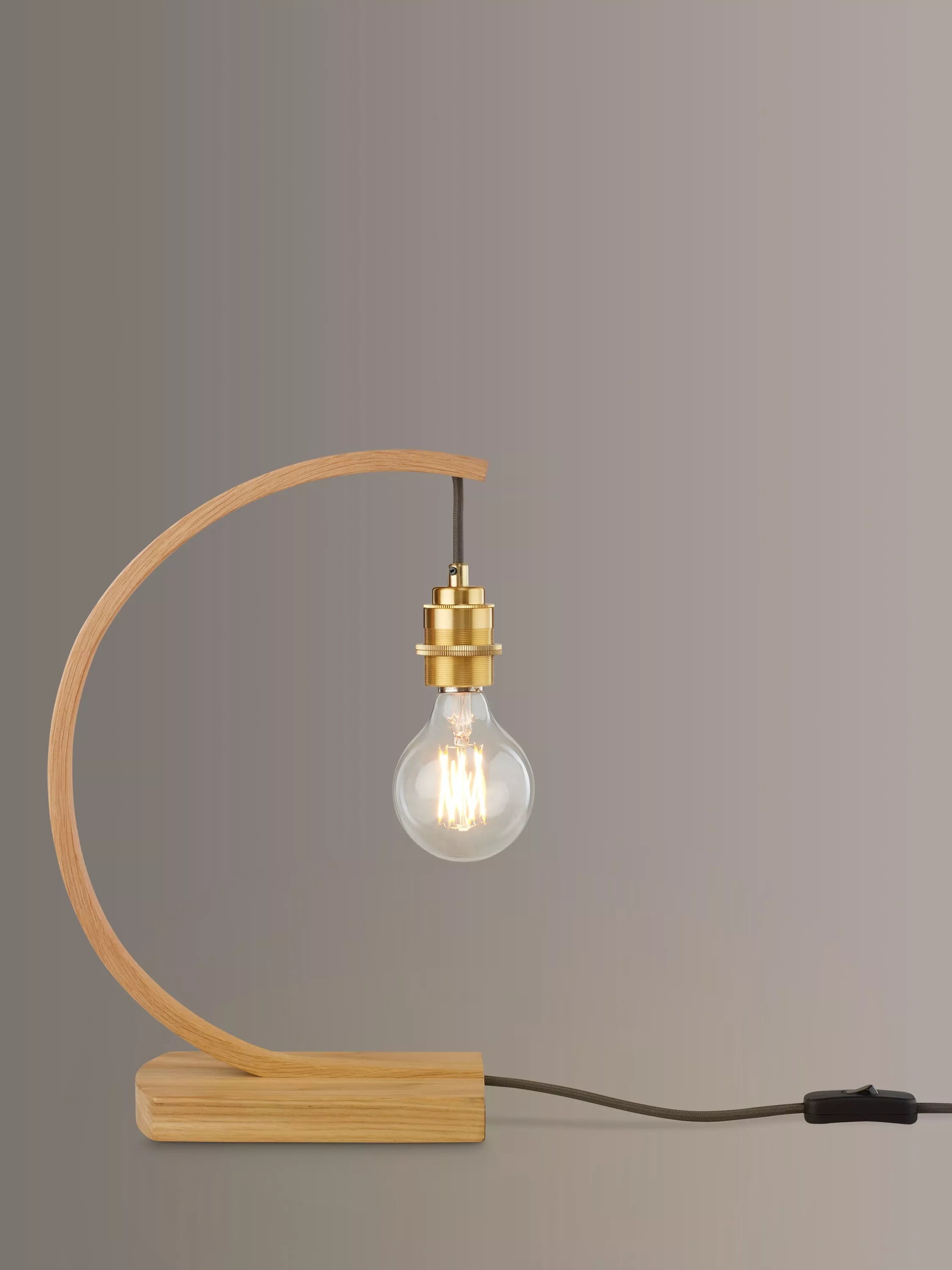 Tom Raffield Hanter large oak table lamp (British brand)