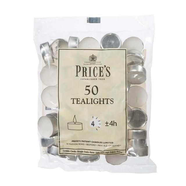 Price's White Tealights   50 per pack GOODS M&S   