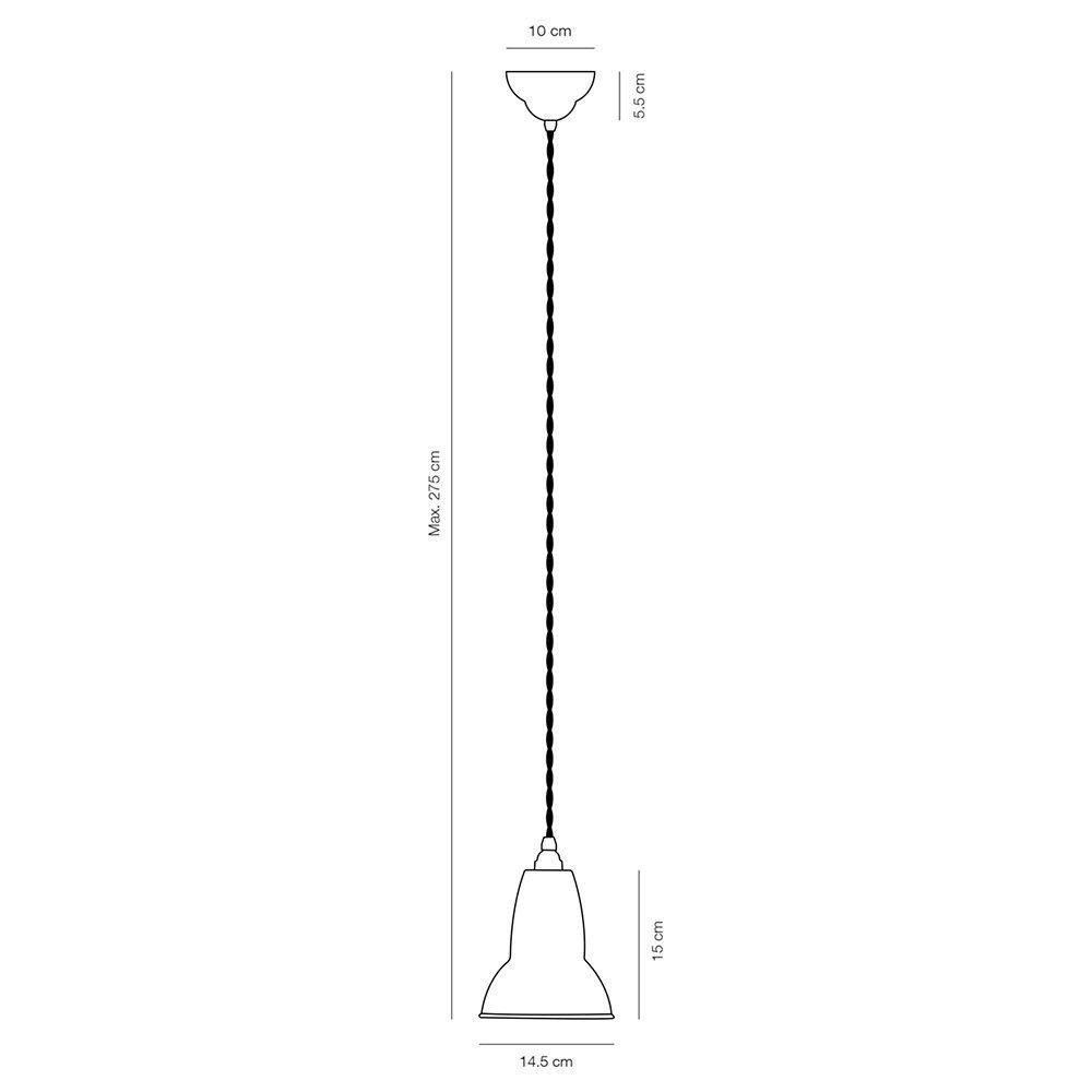 Anglepoise 1227 ink blue pendant light (British brand)