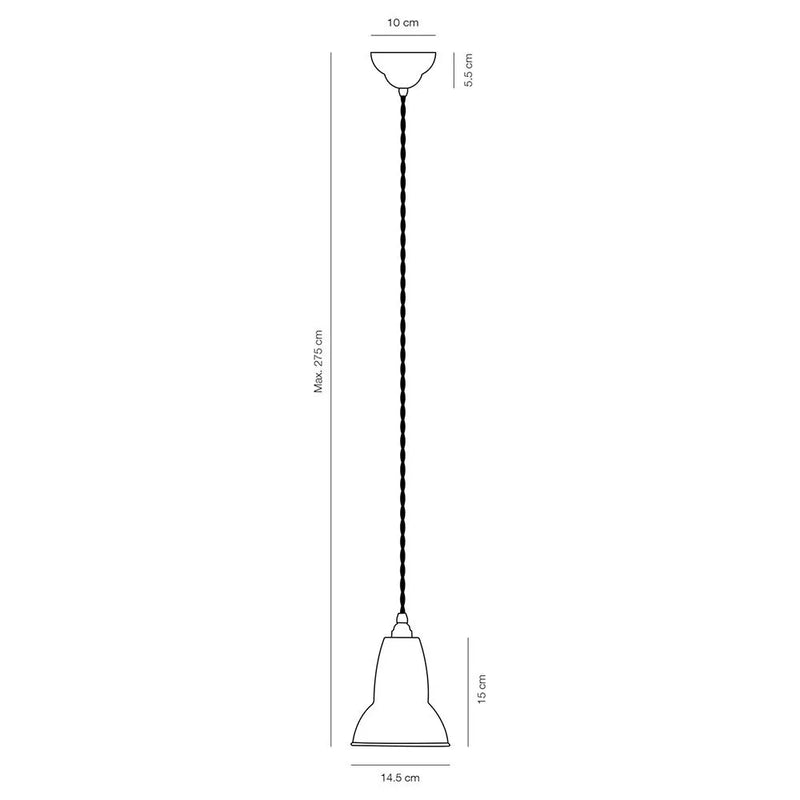 Anglepoise 1227 ink blue pendant light (British brand)