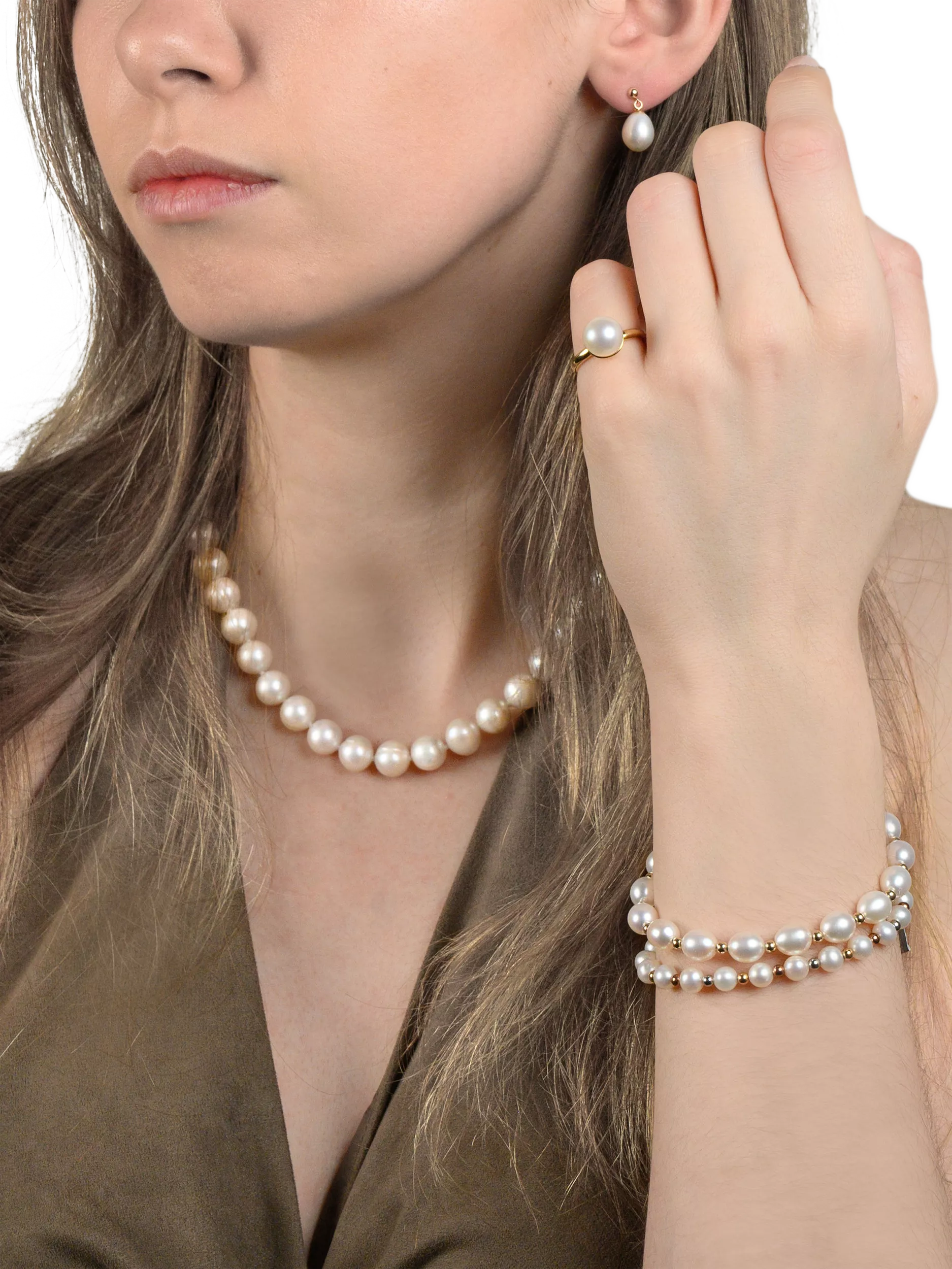 E.W Adams long pearl necklace 86cm (British brand)