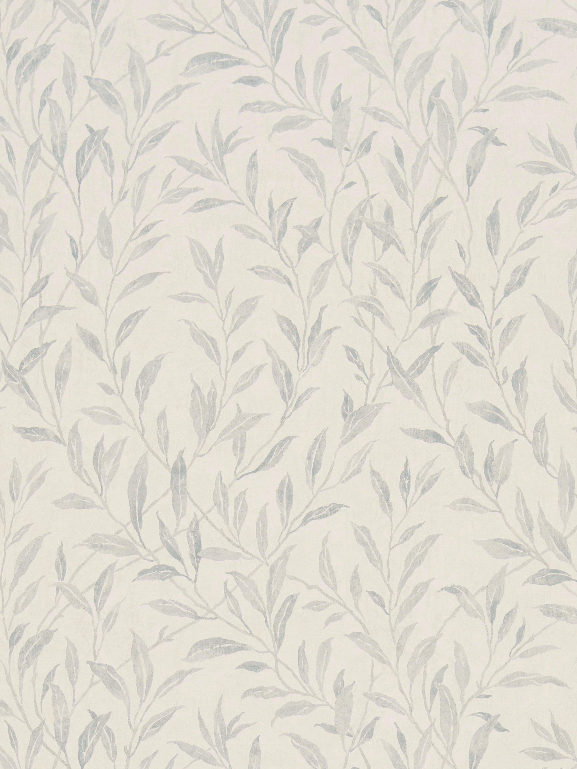 Trailing Willow Leaf and Trellis Pattern Wallpaper