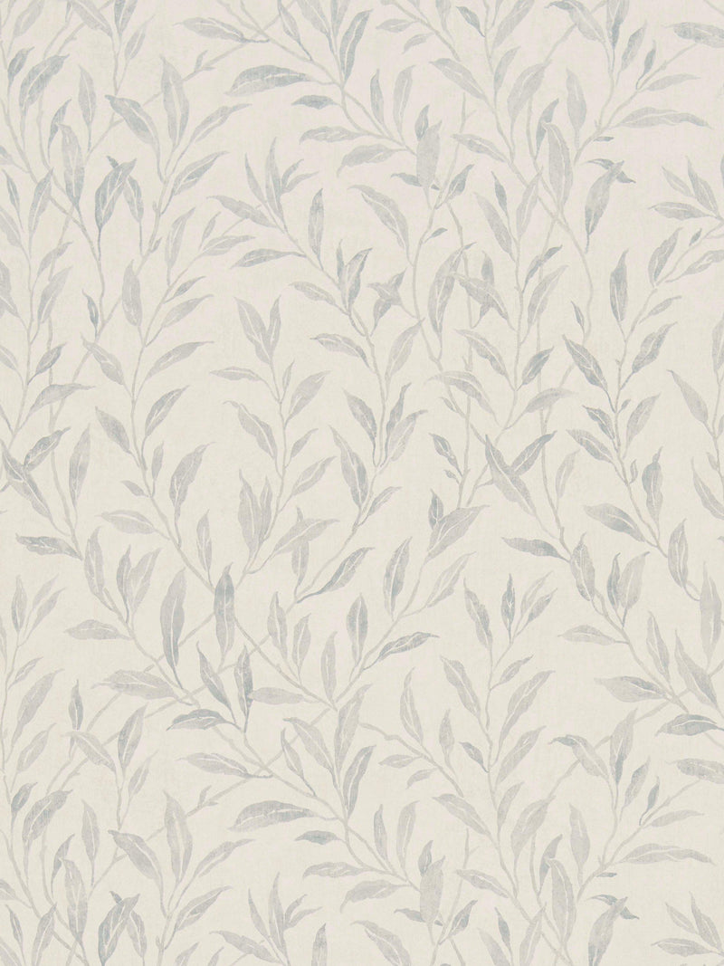 Trailing Willow Leaf and Trellis Pattern Wallpaper
