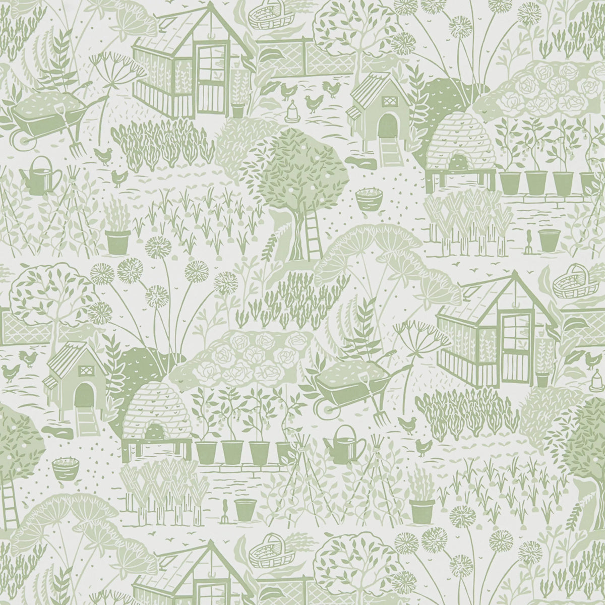 Sanderson The Allotment Wallpaper (British brand)