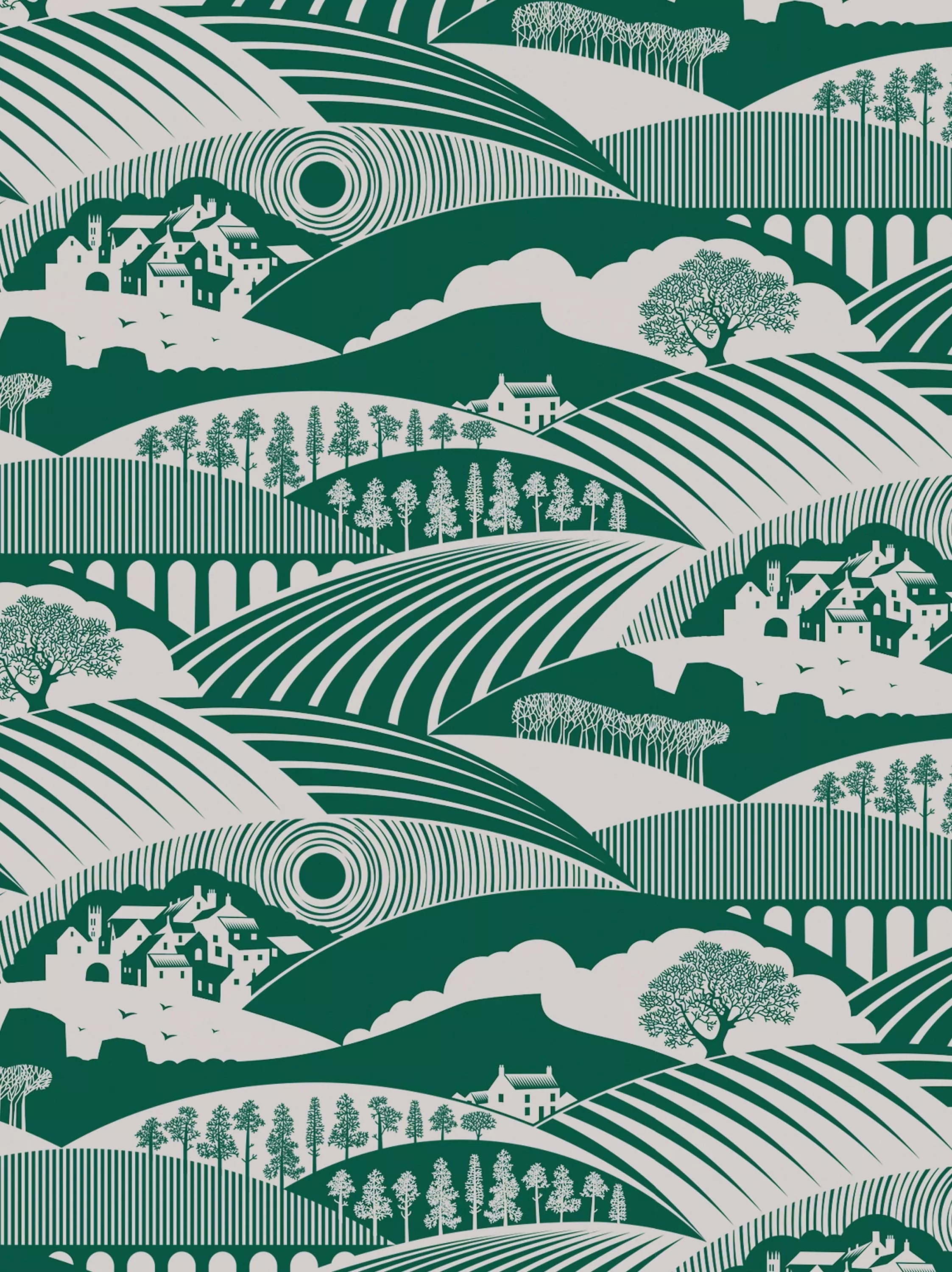 Mini Moderns Moordale wallpaper with moors and dales, UK version