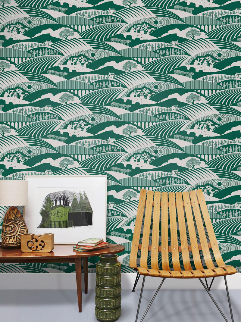Mini Moderns Moordale wallpaper with moors and dales, UK version