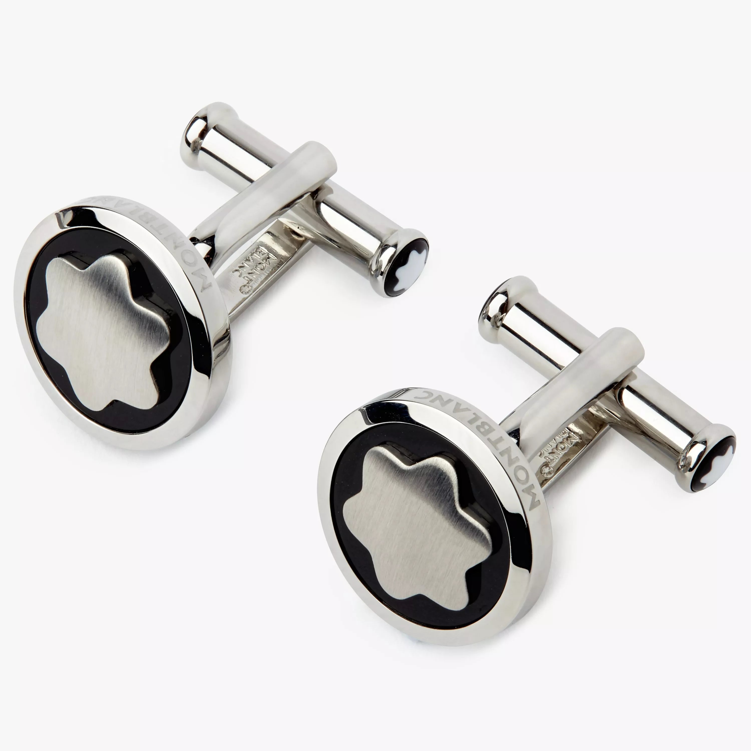 Montblanc Snowcap Star cufflinks silver black - British product