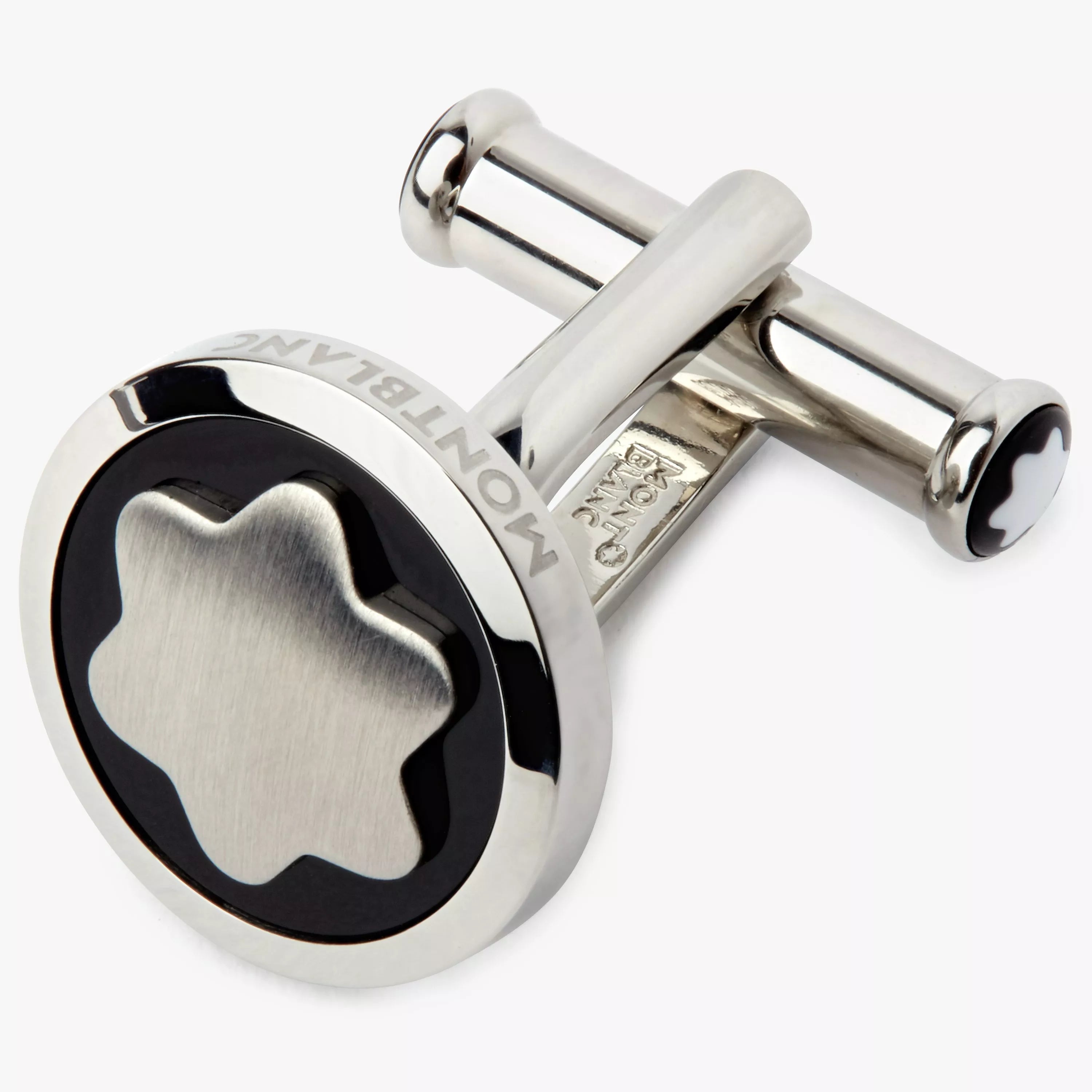 Montblanc Snowcap Star cufflinks silver black - British product