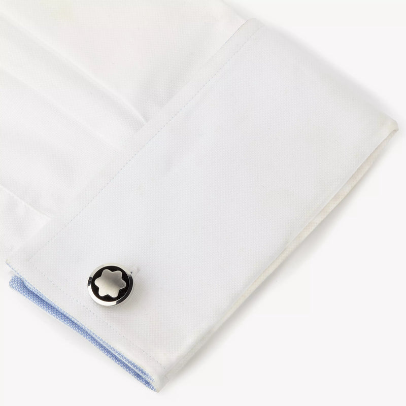 Montblanc Snowcap Star cufflinks silver black - British product