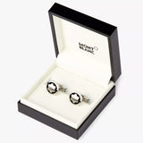 Montblanc Snowcap Star cufflinks silver black - British product
