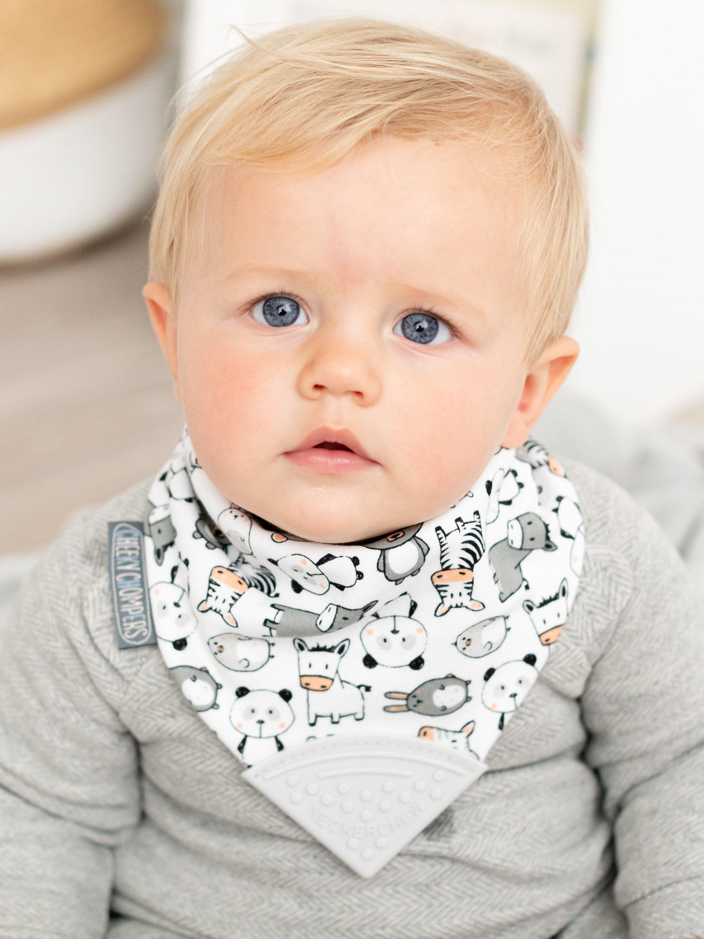 Cheeky Chompers teething dribble bib Panda Pals - British product