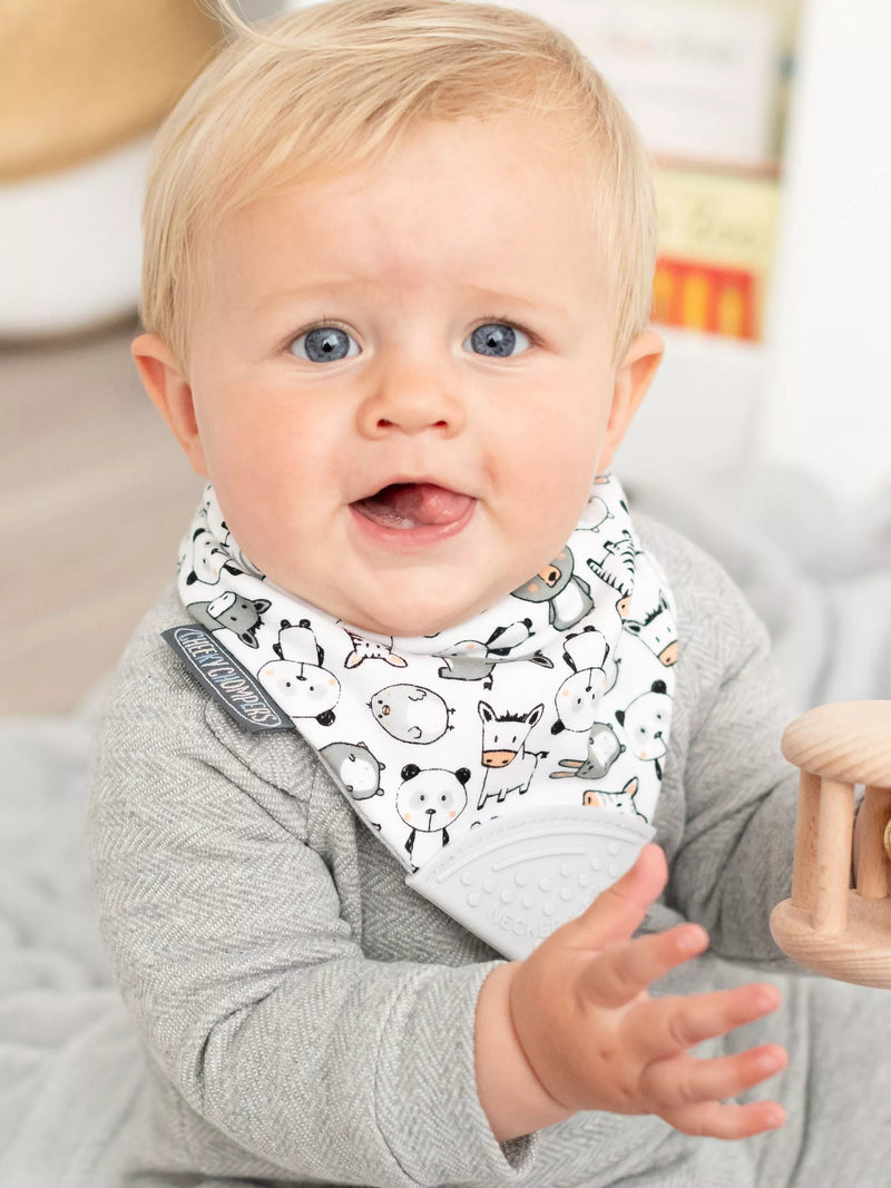Cheeky Chompers teething dribble bib Panda Pals - British product