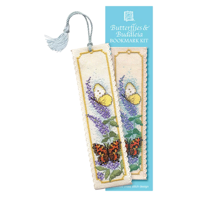 John Lewis Textile Heritage Butterfly/Buddleia Bookmark Counted Cross Stitch Kit, Multi- Buy online at McGrocer
