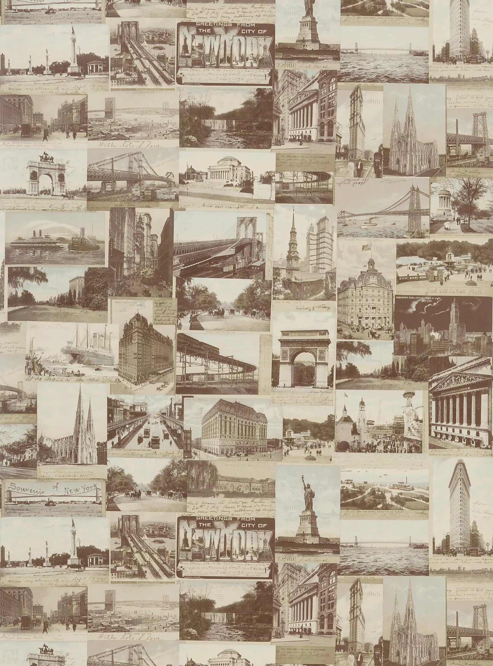 Ralph Lauren New York Postcard Wallpaper 10m roll, UK version