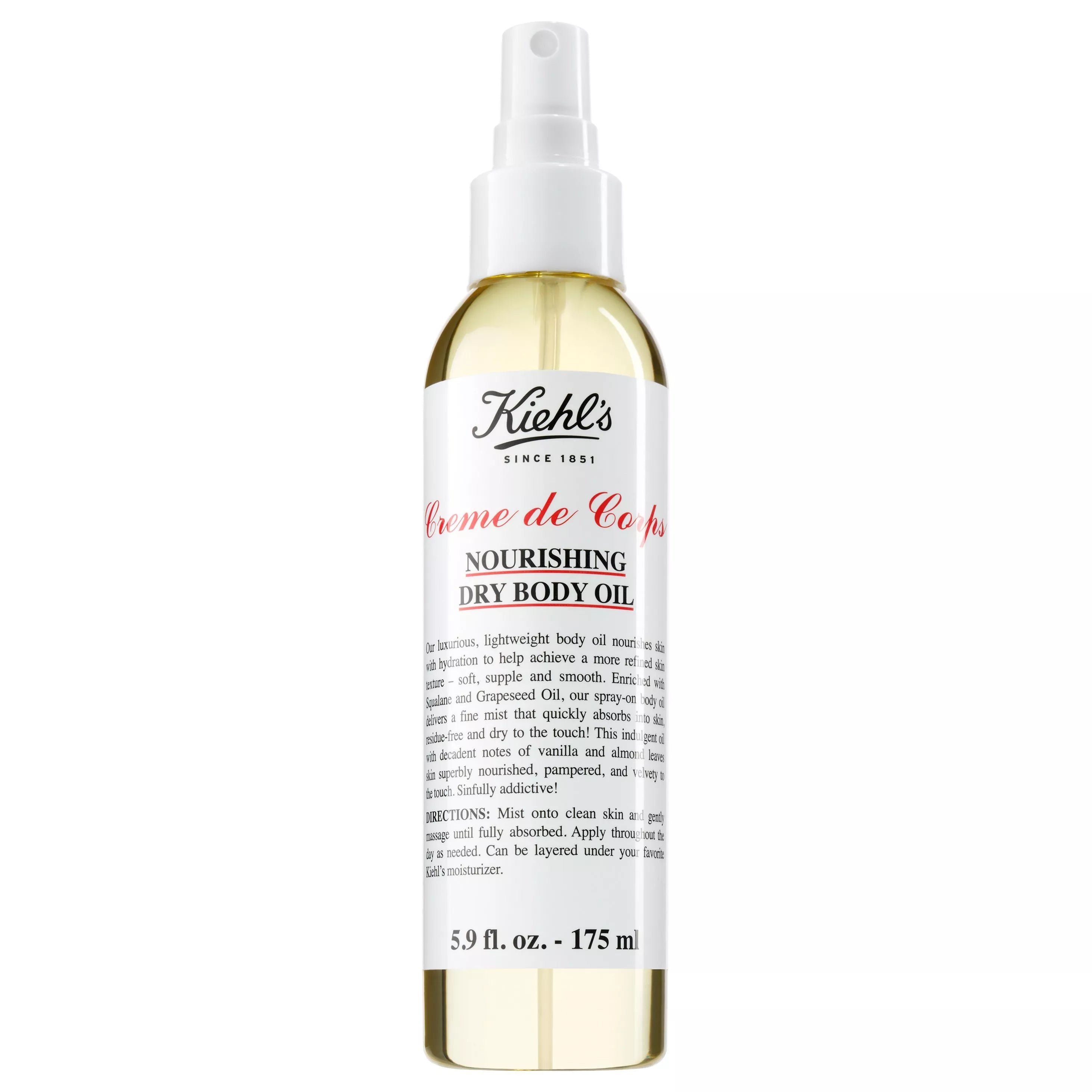 Kiehl's nourishing body oil with squalane and grapeseed oil, UK version