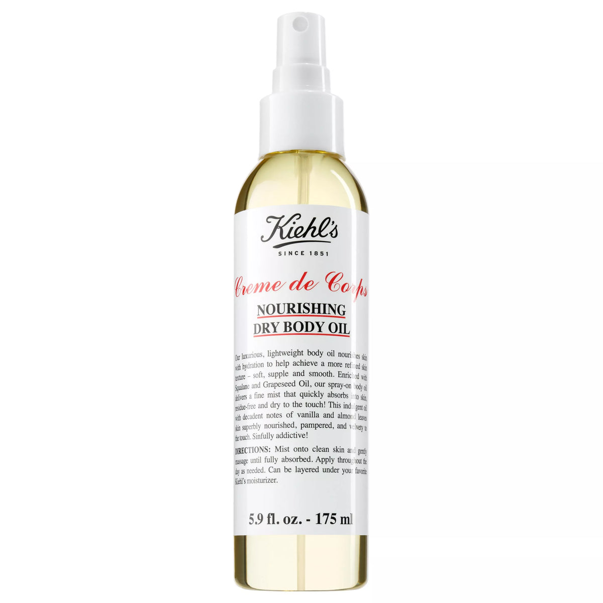 Kiehl's nourishing body oil with squalane and grapeseed oil, UK version