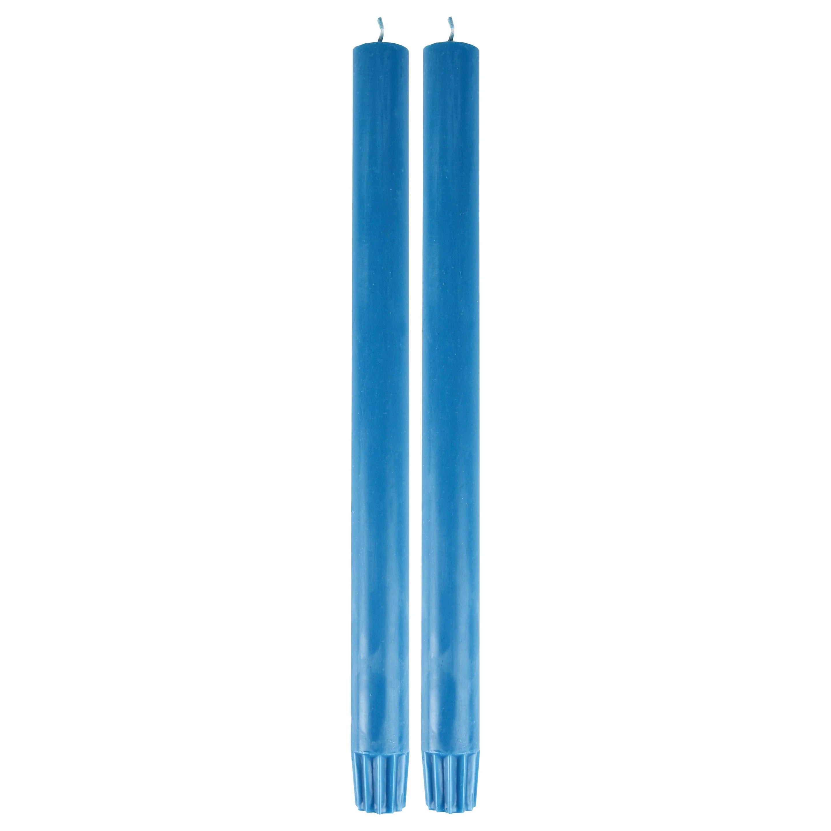 True Grace dinner candles teal pair (British brand)
