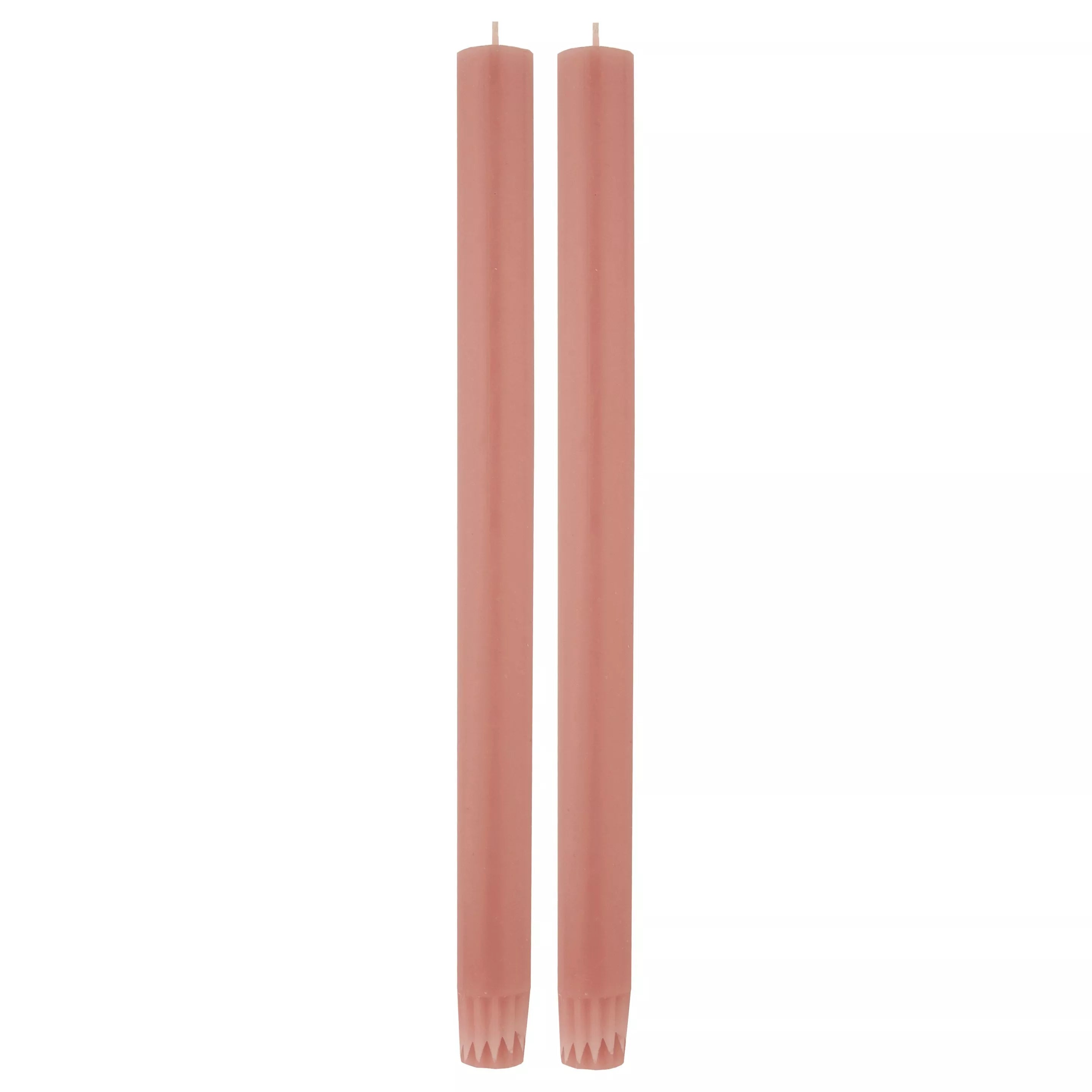 True Grace baby pink dinner candle pair - UK version