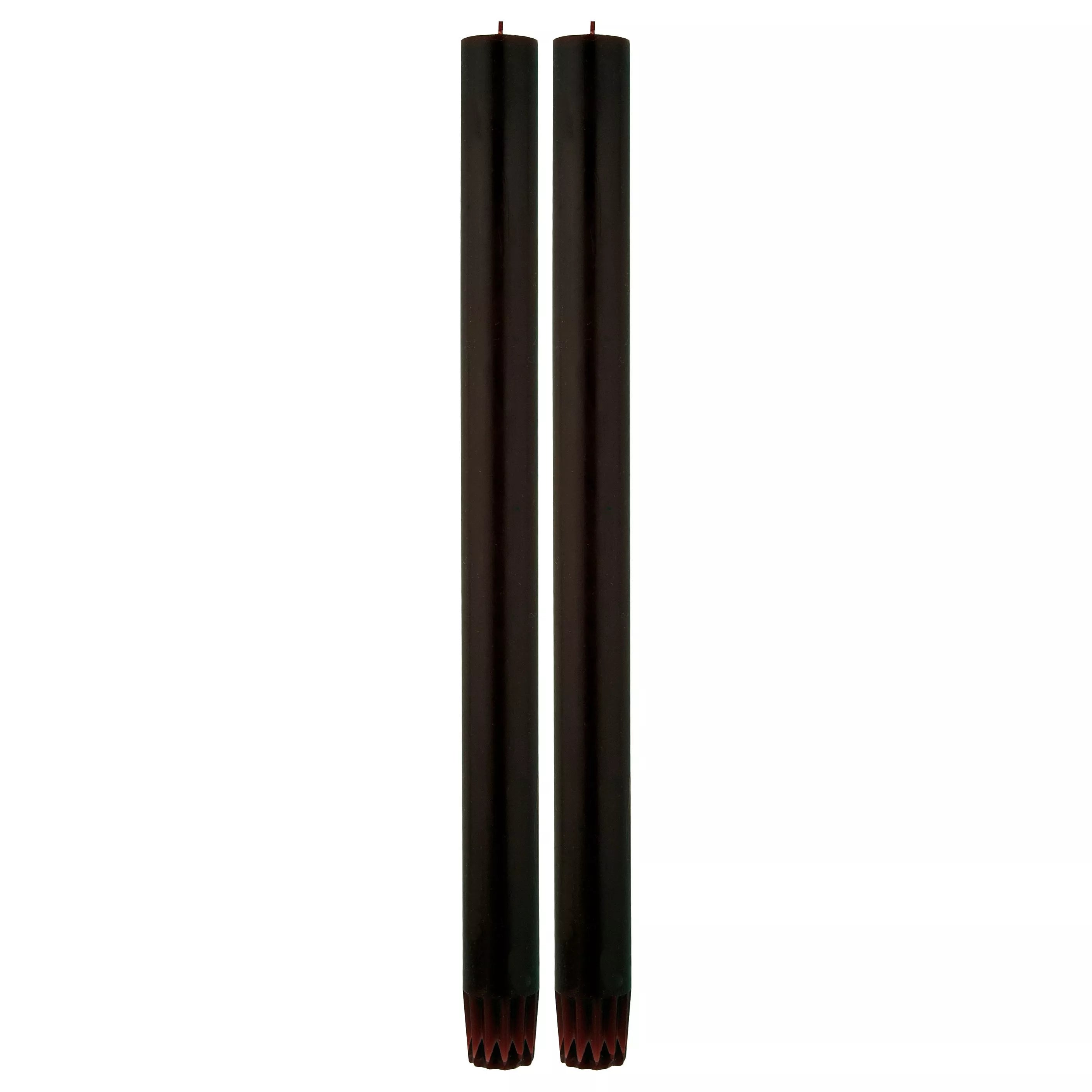 True Grace dinner candles black pair - British product