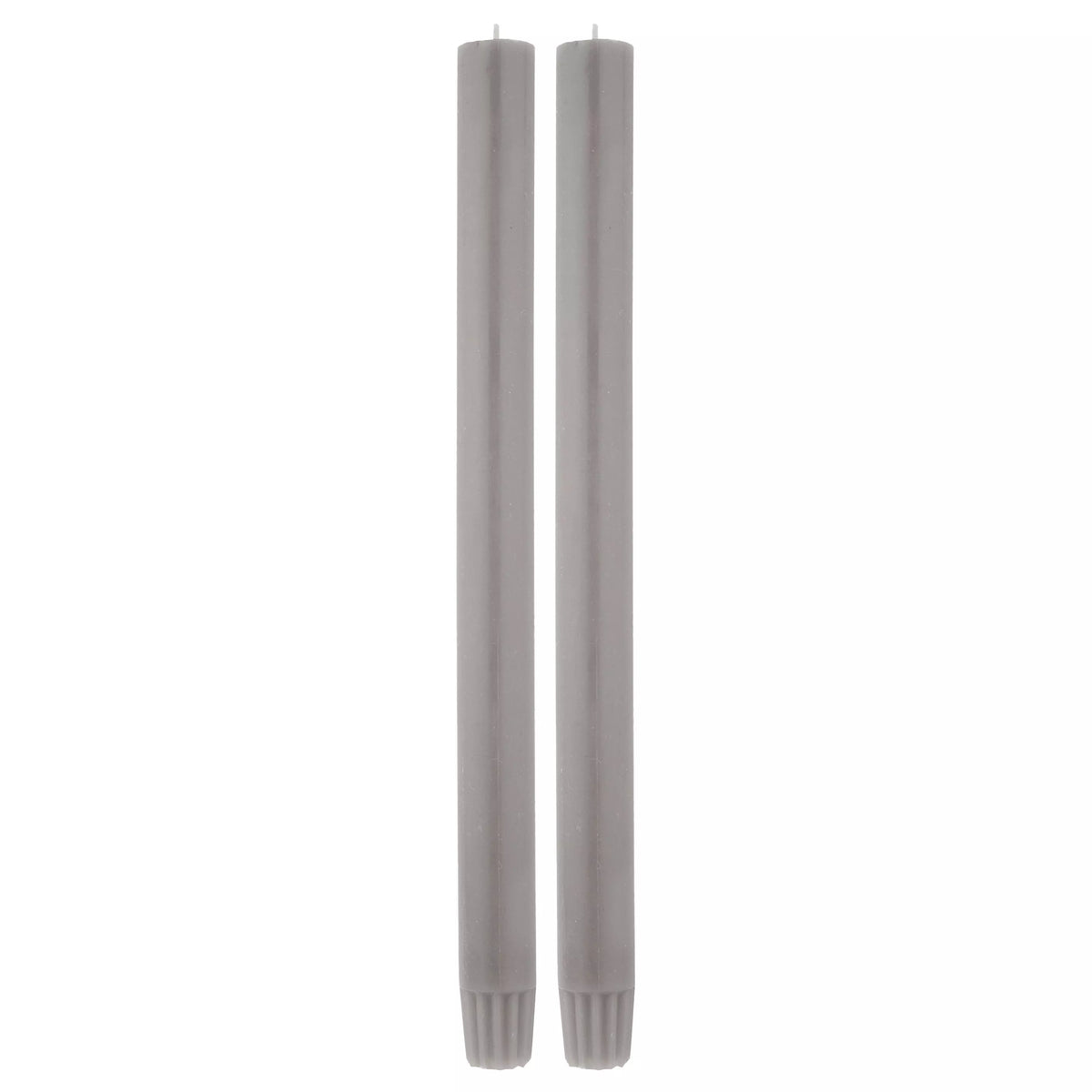 True Grace grey dinner candles paraffin wax pair (British brand)